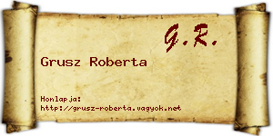 Grusz Roberta névjegykártya